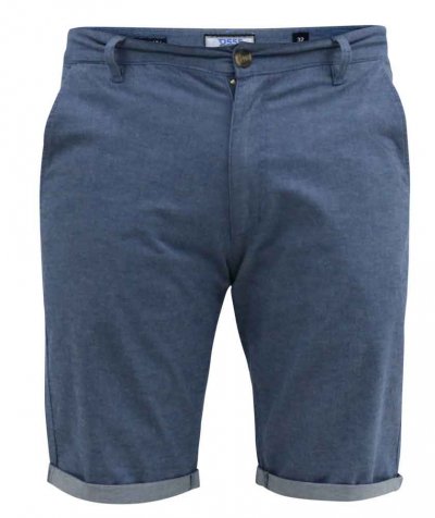 ALDERTON-D555 Stretch Chambray Shorts-Navy-44