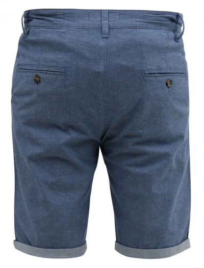 ALDERTON-D555 Stretch Chambray Shorts-Navy-44