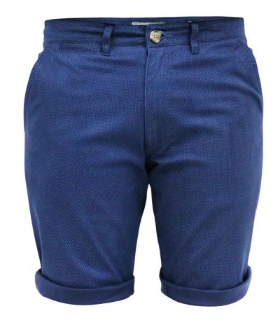 WARREN-D555 Ao Printed Stretch Chino Shorts-Navy-42