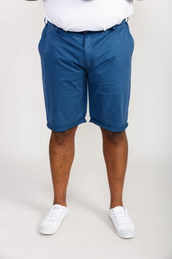 NELSON 1-D555 Stretch Chino Shorts-Blue-42