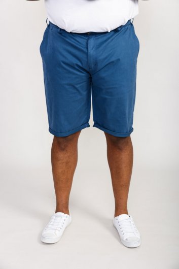 NELSON 1-D555 Stretch Chino Shorts-Blue-44