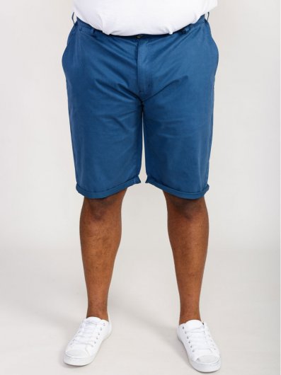 NELSON 1-D555 Stretch Chino Shorts-Blue-48