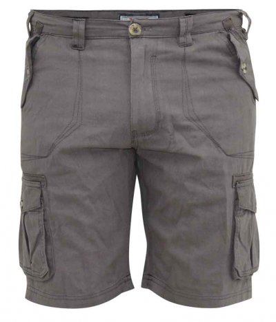 MELTON-D555 Cotton Cargo Shorts-Dark Grey-44
