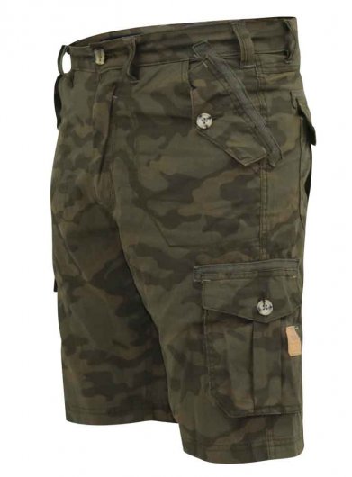 WOODBRIDGE-D555 Camo Cotton Cargo Shorts-Camo-54