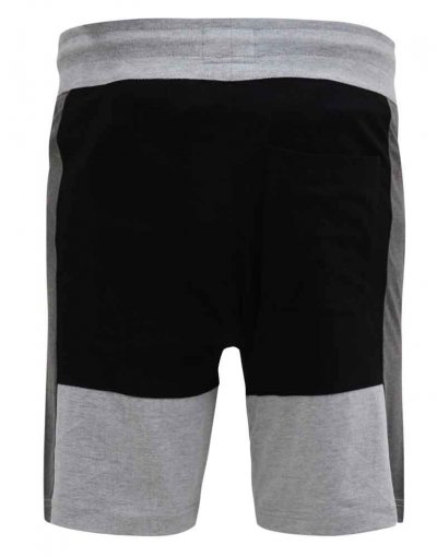 KIRTON-D555 Couture Elasticated Waistband Shorts With Cut And Sew Detail-Black-6XL