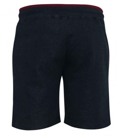 TUNSTALL-D555 Elasticated Waist Loop Back Shorts With Tipping On Waistband Edge-Denim-4XL