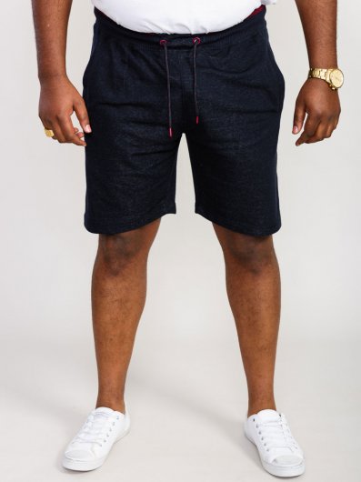 TUNSTALL-D555 Elasticated Waist Loop Back Shorts With Tipping On Waistband Edge-Denim-5XL