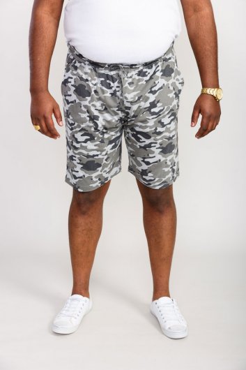 CARLTON-D555 Elasticated Waist Jersey Camo Short-Camo-6XL