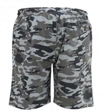 CARLTON-D555 Elasticated Waist Jersey Camo Short-Camo-6XL