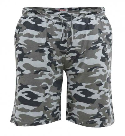 CARLTON-D555 Elasticated Waist Jersey Camo Short-Camo-6XL