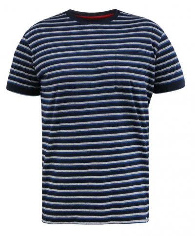 BEAMONT-D555 Jacquard Stripe T-Shirt-Kingsize Assorted Pack A-(2XL-5XL)