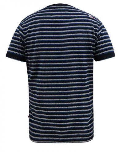 BEAMONT-D555 Jacquard Stripe T-Shirt-Kingsize Assorted Pack A-(2XL-5XL)