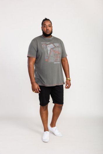 COBBLER-D555 Nyc Birdseye Map Printed T-Shirt-Kingsize Assorted Pack B-(3XL-6XL)