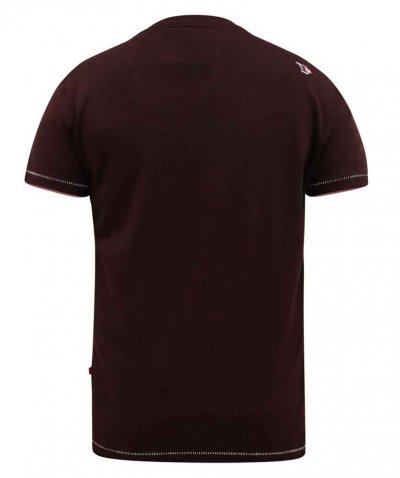 REDBOURN-D555 Lightning Bolt Guitar Printed T-Shirt-Burgundy-5XL