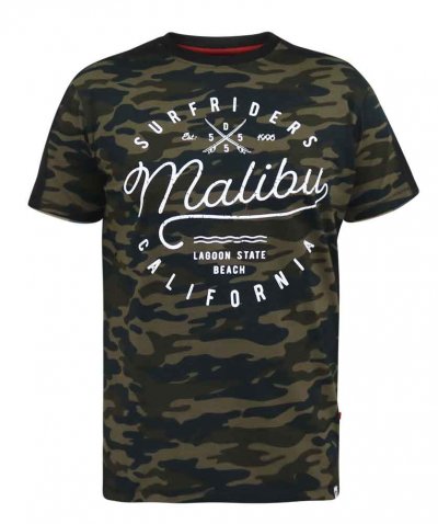 SULLIVAN-D555 Ao Camo T-Shirt With Chest Print-Camo-T