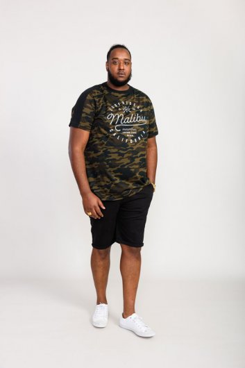 SULLIVAN-D555 Ao Camo T-Shirt With Chest Print-Camo-T