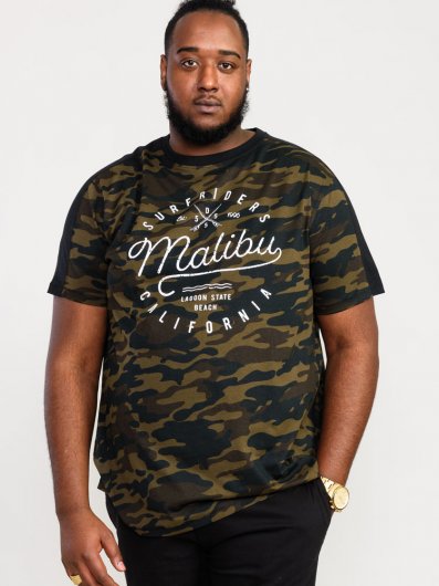SULLIVAN-D555 Ao Camo T-Shirt With Chest Print-Camo-4XL