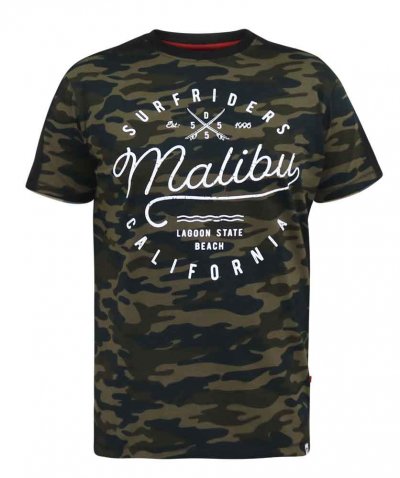 SULLIVAN-D555 Ao Camo T-Shirt With Chest Print-Camo-4XL