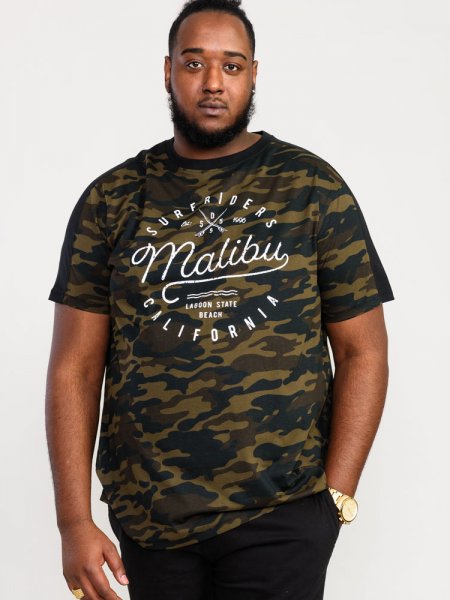 SULLIVAN-D555 Ao Camo T-Shirt With Chest Print-Camo-LT