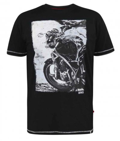 PINEWOOD-D555 Photographic Bike Printed T-Shirt-Black-4XL