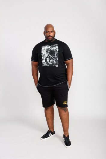 PINEWOOD-D555 Photographic Bike Printed T-Shirt-Black-4XL