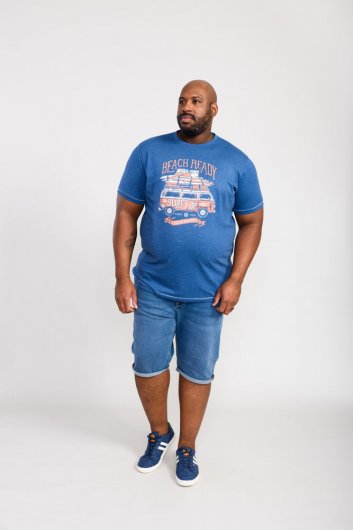 TAVISTOCK-D555 Official Vw Surf'S Up Printed T-Shirt-Navy-5XL