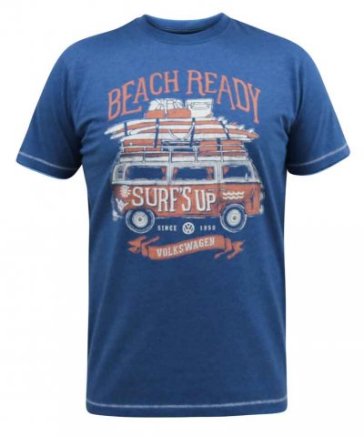 TAVISTOCK-D555 Official Vw Surf'S Up Printed T-Shirt-Navy-7XL