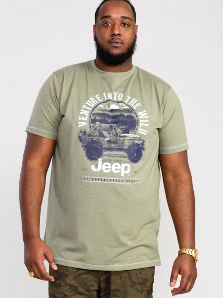 HIBBERT-D555 Official Jeep Printed T-Shirt-Khaki-5XL