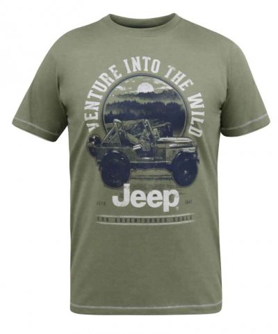 HIBBERT-D555 Official Jeep Printed T-Shirt-Khaki-5XL