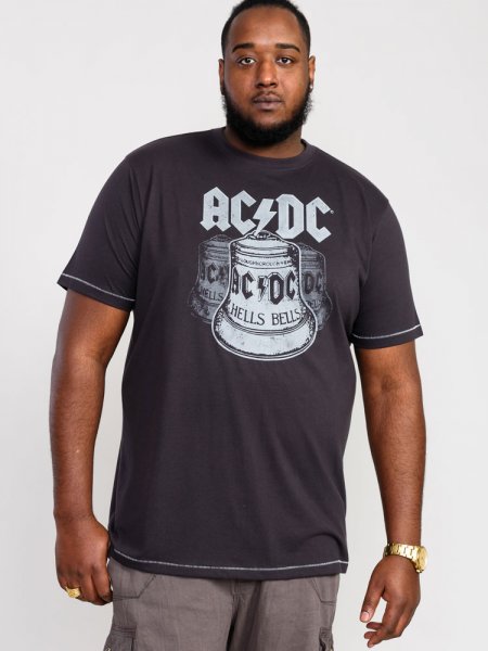 HIGHWAY-D555 Official Acdc Hells Bells Printed T- Shirt-Black-6XL