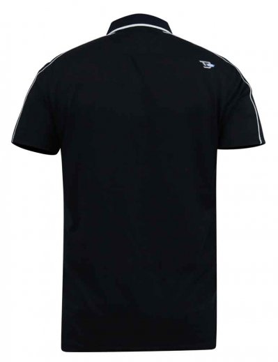 SUSSEX-D555 Jersey Polo Shirt With Piping Detail And Tipping On Ribbed Collar-Navy-2XL