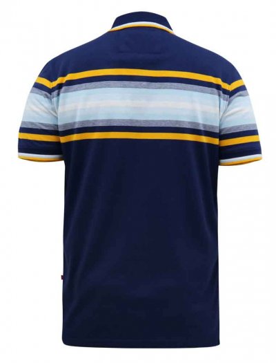 PELDON-D555 Chest Stripe Jersey Polo Shirt-Kingsize Assorted Pack B-(3XL-6XL)