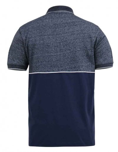 JAYWICK-D555 Cut And Sew Polo With Embroidery Sleeve Badge-Navy-5XL