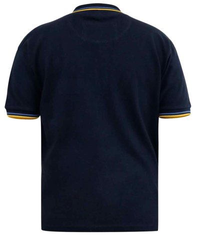 HAMFORD 1-D555 Pique Polo Shirt With 2 Colour Rib Tipping On Collar And Cuffs-Kingsize Assorted Pack A-(2XL-5XL)