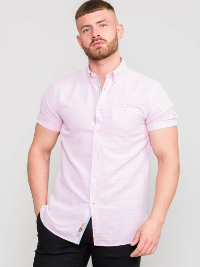 STRATFORD 1-D555 Short Sleeve Button Down Shirt