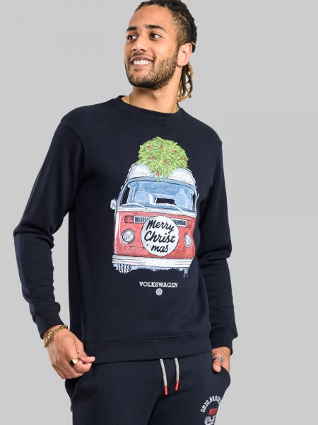 WEYMOUTH-D555 Official VW Christmas Camper Van Printed Sweatshirt