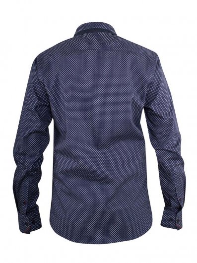BARKER-D555 Long Sleeve Ao Printed Shirt With Concealed Button Down Collar
