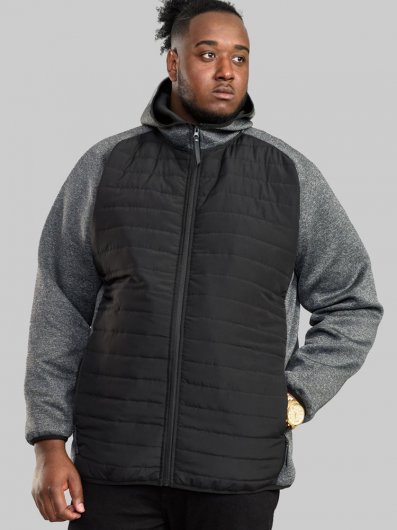HIGHAMPTON-D555 Quilted Jacket Fleece Sleeves & Hood
