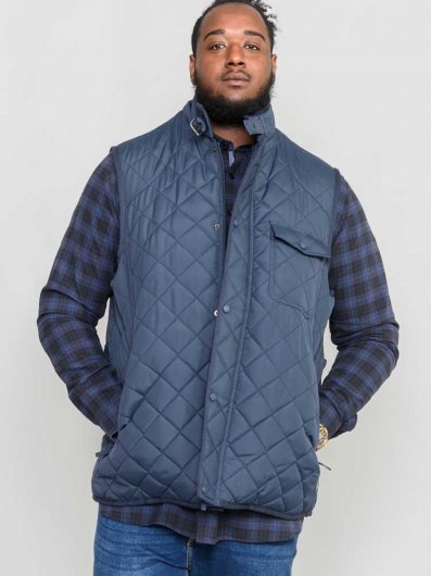 NIGHTINGALE-D555 Quilted Gilet Jacket With Corduroy Trims