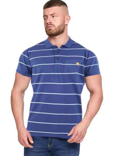 STEPHEN-D555 Full Stripe Polo Shirt With Chest Pocket - Deal Pack-(S-XXL)