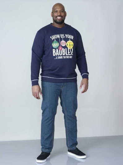 BAUBLES - D555 Baubles Christmas Sweatshirt- Deal Pack-(LT-3XLT)