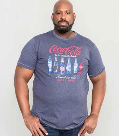BOTTLES-D555 Official Coca-Cola Bottle Printed T-Shirt