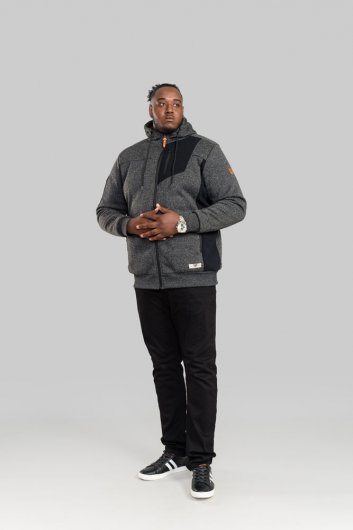 CROFTON-D555 Zip Through Hoody With Sherpa Lining