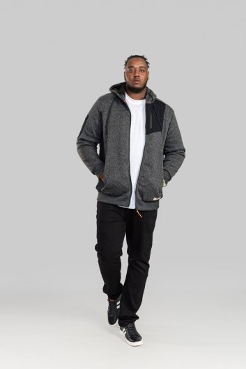 CROFTON-D555 Zip Through Hoody With Sherpa Lining