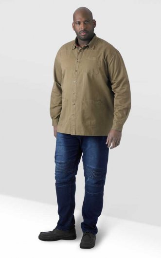 RAMSEY-D555 Heavy Twill Overshirt-2XL-5XL-A