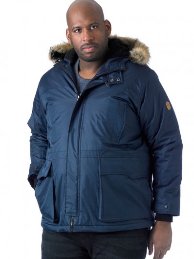 LOVETT 1-D555 Parka Style Jacket With Detachable Fur Trim