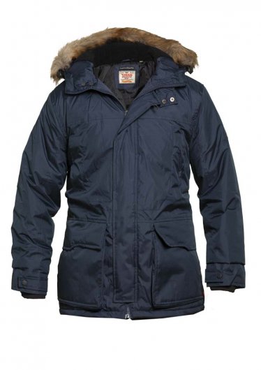 LOVETT 1-D555 Parka Style Jacket With Detachable Fur Trim