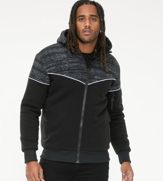 The Duke Clothing Co. - HENNESSEY-D555 Zip Through Hoody With Sherpa Lin...