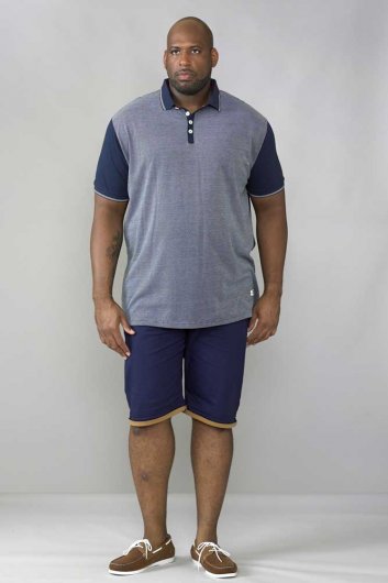 CECIL-D555 Jaquard Polo With Jersey Back and Sleeve