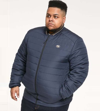 JEREMY 1-D555 Puffer Jacket With Rib Collar And Tipping-3XL